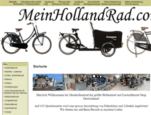 Tablet Screenshot of meinhollandrad.com